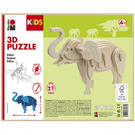 3D Puzzle Koník 13x16 cm Marabu