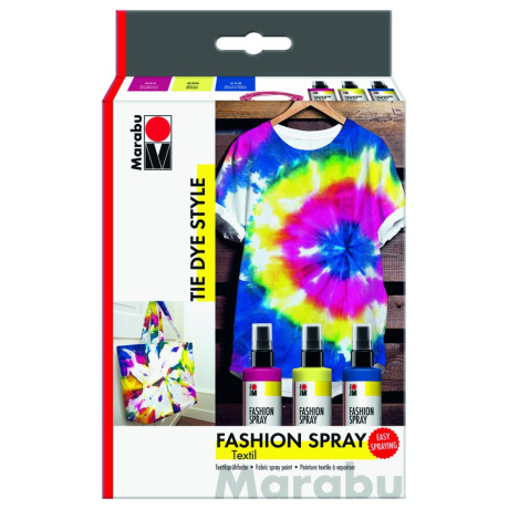 Fashion sprej na textil 3x100ml Tie Dye Style Marabu