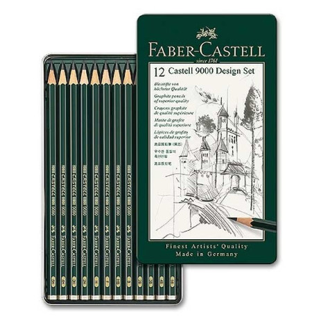 Faber Castell Sada tužek 12 ks Design Set  v plechové krabičce