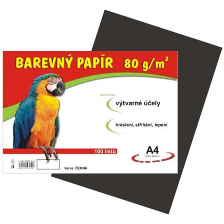 Černé papíry A4 80g/m² 100 listů