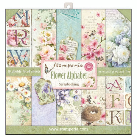 Sada papírů na scrapbooking Květiny  Stamperia