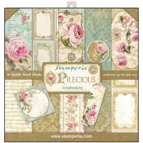 Papíry na scrapbooking Precious gift sada 10 kusů Stamperia