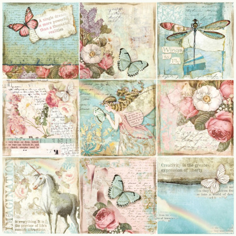 Papíry na scrapbooking sada Říše divů Stamperia