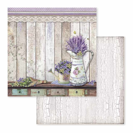 Papíry na scrapbooking sada Levandule a Provence Stamperia