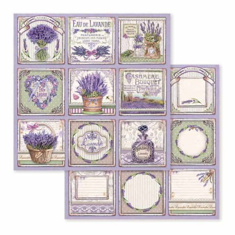 Papíry na scrapbooking sada Levandule a Provence Stamperia