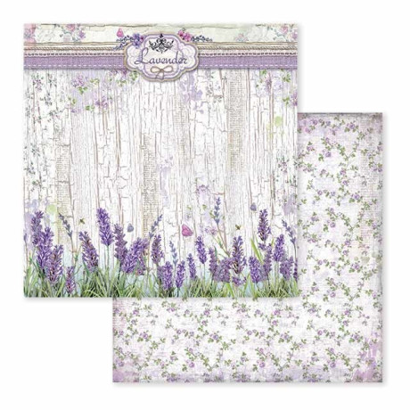 Papíry na scrapbooking sada Levandule a Provence Stamperia