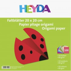 Papíry na origami 20x20 cm Heyda