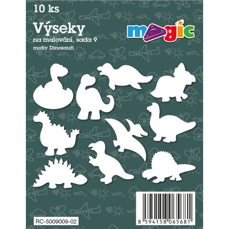 Papírové výseky motiv dinosauři 4-7 cm sada 10 ks