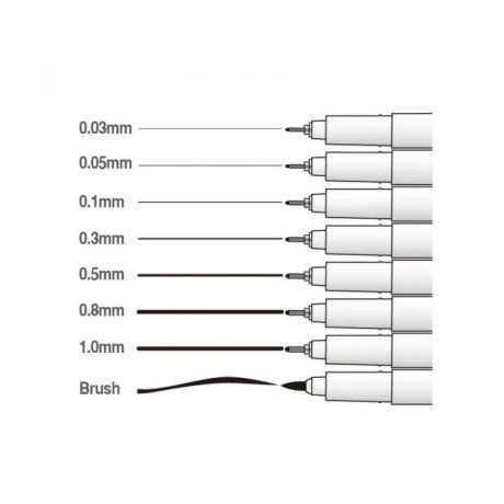 Popisovač 0,8 mm černý Marvy Uchida