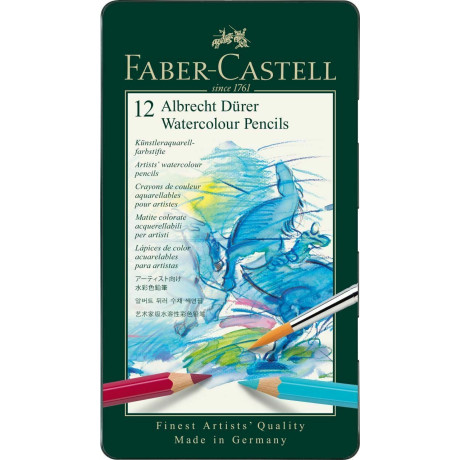 Faber Castell akvarelové pastelky 12ks Albrecht Dürer v kovové krabičce