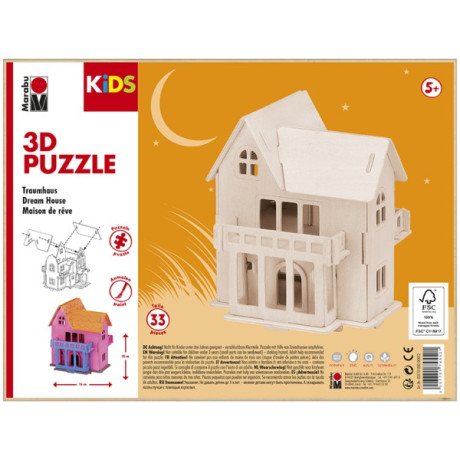 3D Puzzle Domeček snů 20x16 cm Marabu