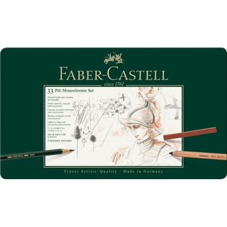 Faber Castell Pitt Monochrome set 33 ks v plechové krabičce