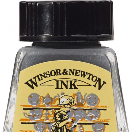 Inkoust kaligrafický stříbrný metalický 14 ml Winsor & Newton