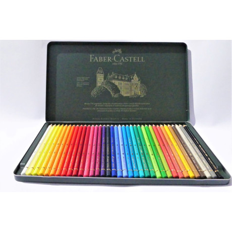 Pastelky umělecké Polychromos 36 kusů v kovové kazetě Faber Castell