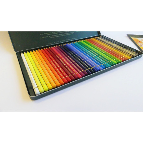 Pastelky umělecké Polychromos 36 kusů v kovové kazetě Faber Castell