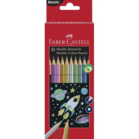 Pastelky metalické sada 10 kusů Faber Castell