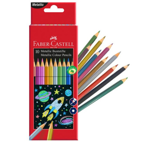 Pastelky metalické sada 10 kusů Faber Castell