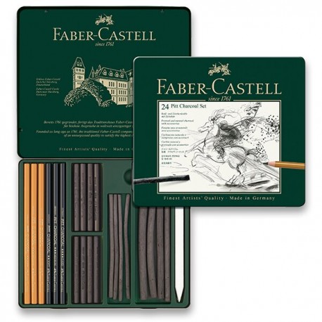 Pitt Charcoal set 24 kusů Faber Castell