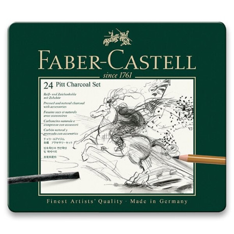 Pitt Charcoal set 24 kusů Faber Castell