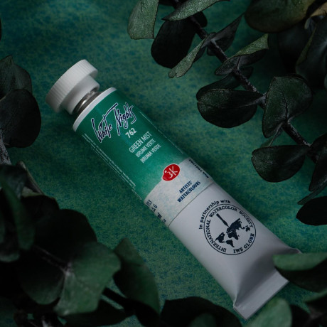 Akvarelová umělecká barva 762 Green mist White Nights Nevskaya Palitra 10 ml