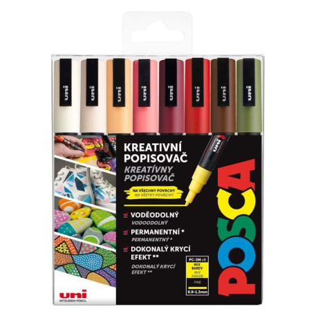 Akrylové popisovače 3M 0,9-1,3 mm 8 kusů Autumn Posca