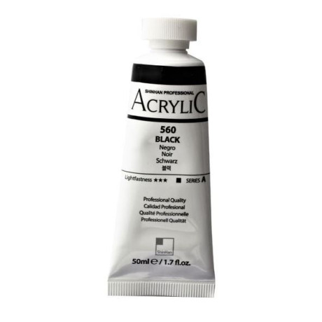 Akrylová barva Black 560 ShinHan 50ml