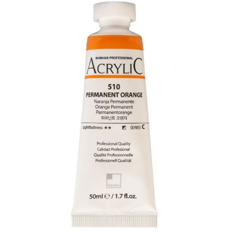 Akrylová barva Permanent orange 510 ShinHan 50ml