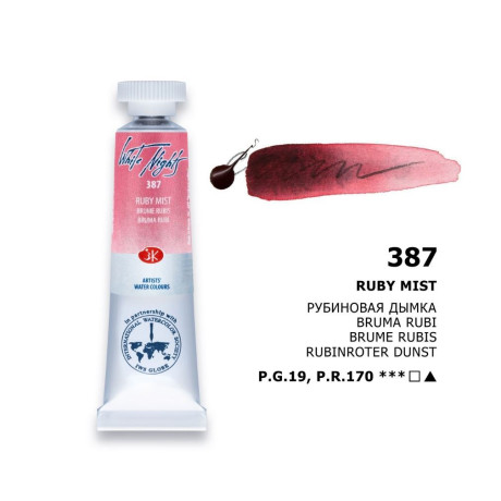 Akvarelová barva 387 Ruby mist White Nights Nevskaya Palitra 10 ml