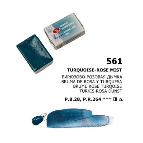 Akvarelová barva 561 Turquoise rose mist 2,5 ml White Nights