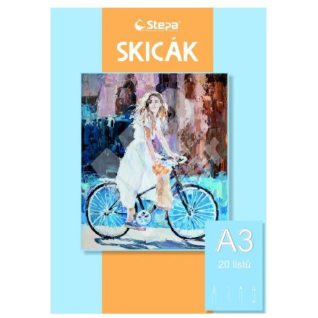 Skicák A3 20 listů 180g/m²