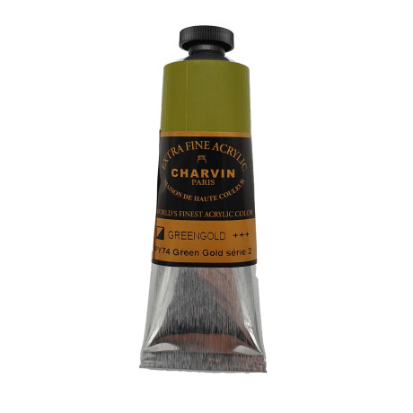 Akrylová barva 827 Green Gold Charvin Paris Extra Fine 60 ml