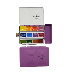 Akvarelové barvy 12x1,5 ml exclusive box violet Extra Fine Charvin Paris