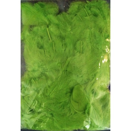 Peří, barva jarní zelená, 10 g
