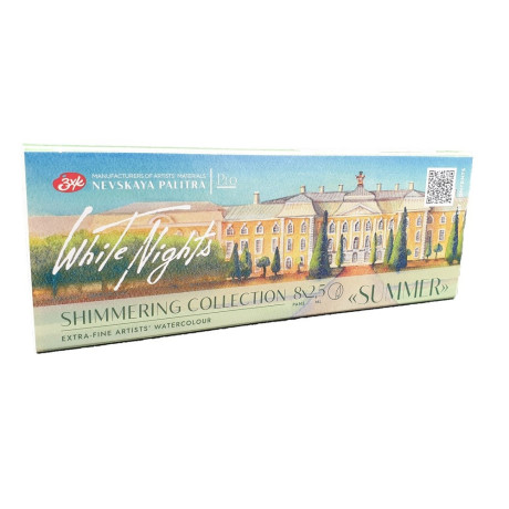 Akvarelové barvy White Nights Shimmer summer 8x2,5 ml