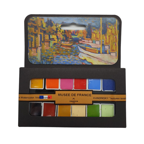 Akvarelové barvy Charvin Paris Extra Fine Kandinsky autumn sada 12x1,5ml