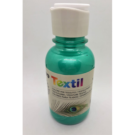 Barva na textil, Metalická, Tyrkysová, 125 ml