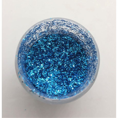 Glitter powder, tyrkysová třpytivá, 25 ml