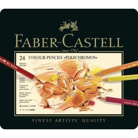 Faber Castell Pastelky 24 ks v plechové krabičce Polychromos umělecké