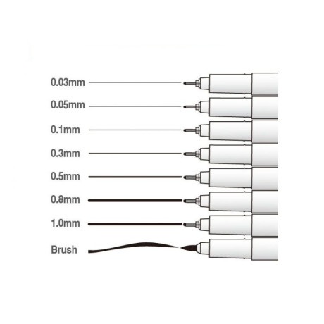 Popisovač Marvy Uchida 0,03 mm černý