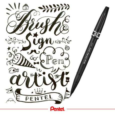 Brush Sign Pen Pentel černý