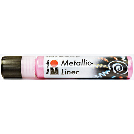 Metalický liner růžový 25 ml Marabu