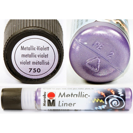 Metalický liner růžový 25 ml Marabu