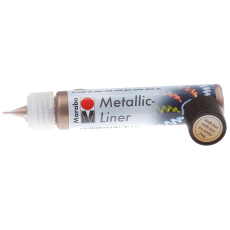 Metalický liner růžový 25 ml Marabu