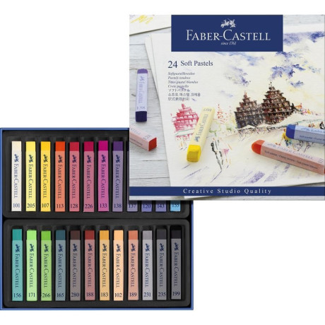 Suchý pastel 24ks sada Faber Castell