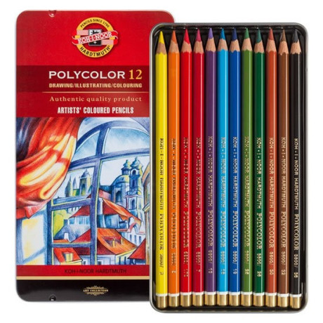 Pastelky Polycolor 12ks sada v kovové krabičce KOH-I-NOOR