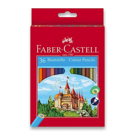 Pastelky šestihranné sada 36 kusů + ořezávátko Faber Castell