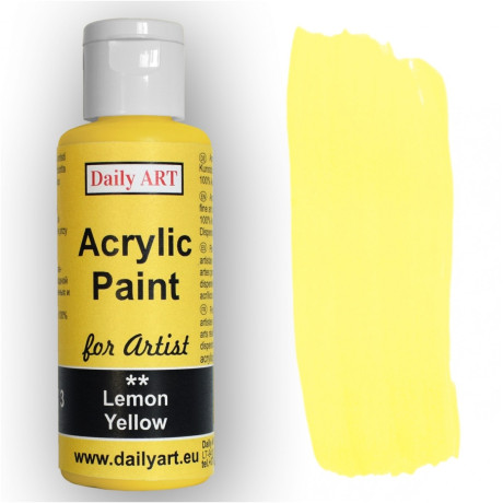 Akrylová umělecká barva Citronově žlutá 50 ml Daily ART