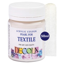 Barva na textil bílá perleťová 50 ml Decola